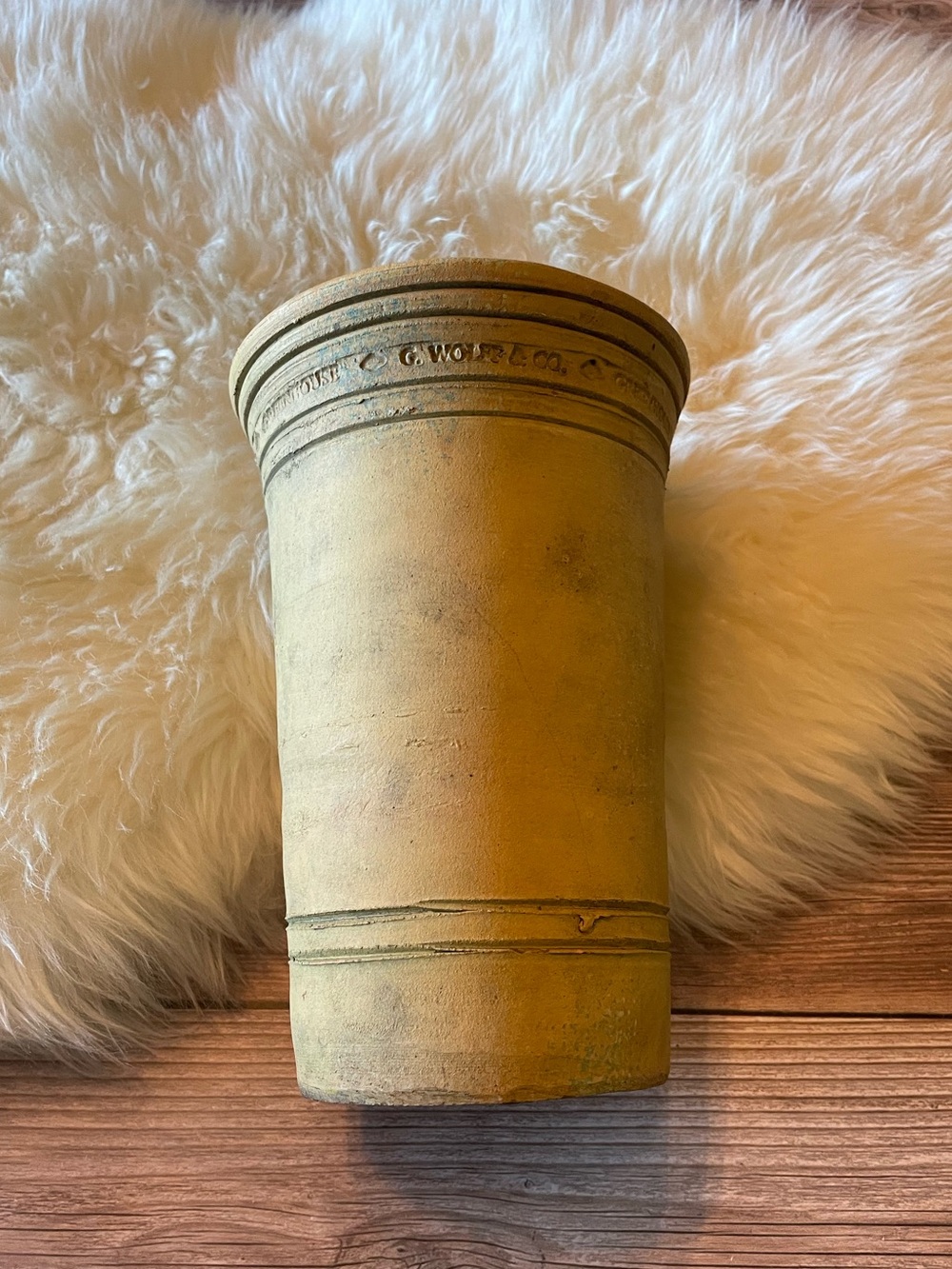 Vintage G. Wolfe & Co ~ terracotta horticultural planter